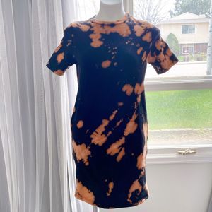 Hand Bleach Dyed Sweatshirt Dress